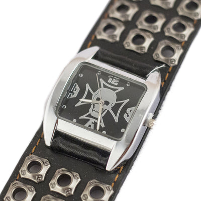 Reloj de Calavera Estilo Hip Hop Punk para Hombre con Cadena - Image 4