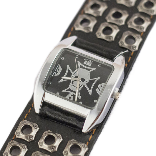 Reloj de Calavera Estilo Hip Hop Punk para Hombre con Cadena - Image 4