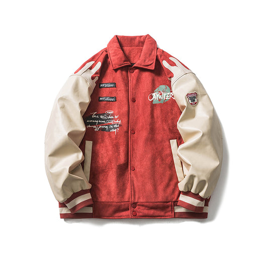 Chaqueta de Béisbol Acolchada Hombre - Mezcla de Ante y Algodón - Image 10