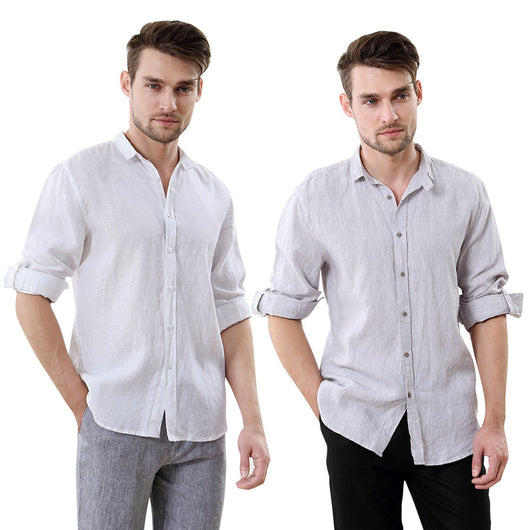 Camisa Manga Larga Cuello Cuadrado para Hombre - Image 9