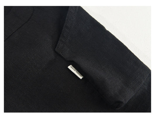 Pantalones Cortos Casuales de Algodón y Lino Relajados para Hombre - Image 15