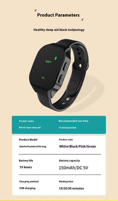 Reloj Pulsera Inteligente con Microcorriente para Dormir Mejor - Image 15