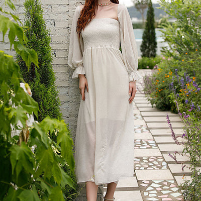 Vestido Largo Elegante de Cuello Halter y Cintura Alta para Mujer - Image 3