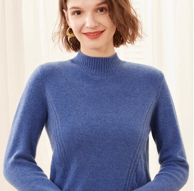 Suéter de Cuello Alto en Cashmere Puro para Mujer - Base Layer Premium - Image 9