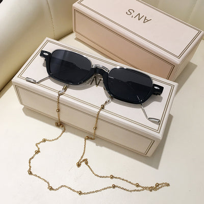 Gafas de Sol Semimontadura con Cadena - Diseño Cóncavo Trendy - Image 14