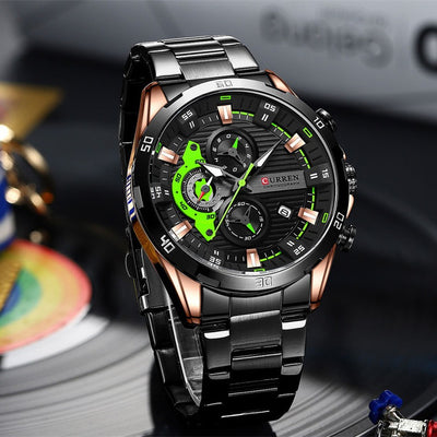Reloj de Motociclista Acero Inoxidable Seis Manecillas - Image 3