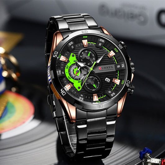 Reloj de Motociclista Acero Inoxidable Seis Manecillas - Image 3