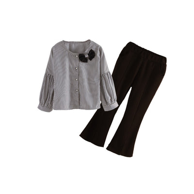 Conjuntos de Primavera para Niñas con Moños - Blusas y Pantalones - Image 11