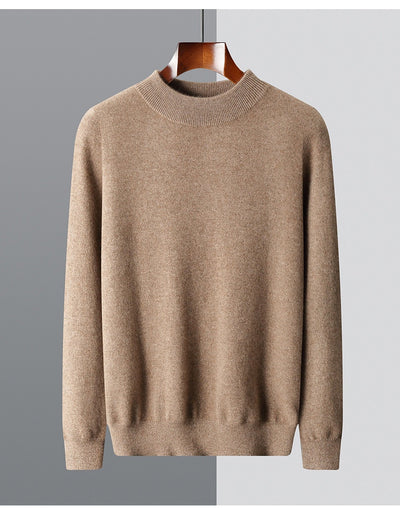 Suéter de Cuello Medio en Lana para Hombre - Pullover Ligero Otoño Invierno - Image 24