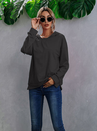 Sudadera con Capucha de Polar Bicolor para Mujer - Estilo Europeo y Americano - Image 11