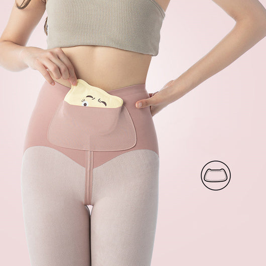 Leggins Yoga Térmicos Sin Marcas con Forro Suave - Negro - Image 5