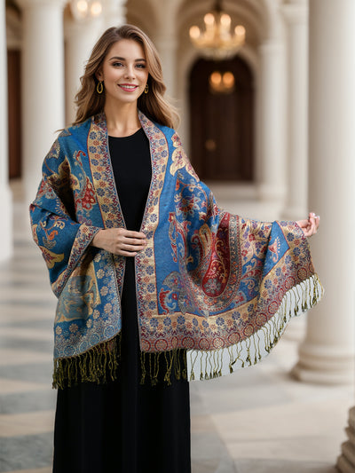 Pañuelo Étnico con Patrón de Anacardo y Borlas - Estilo Bohemio - Image 14