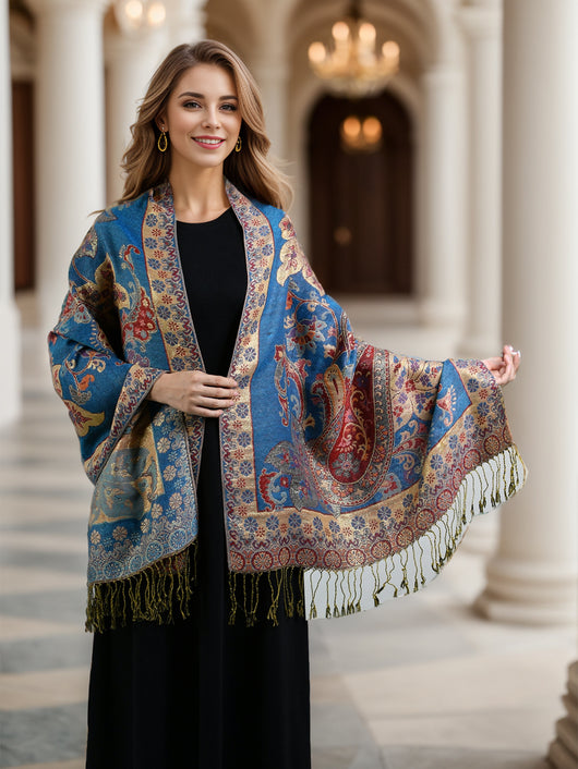 Pañuelo Étnico con Patrón de Anacardo y Borlas - Estilo Bohemio - Image 14
