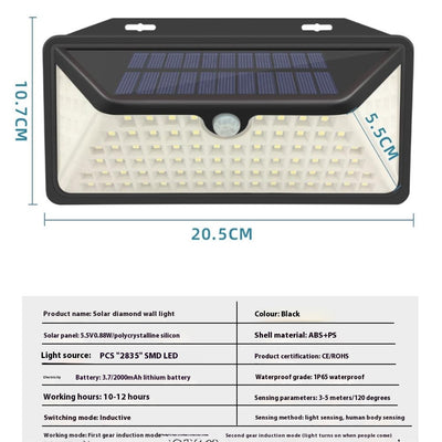 Lámpara Solar de Pared con Sensor de Movimiento para Jardín y Terraza - Image 10