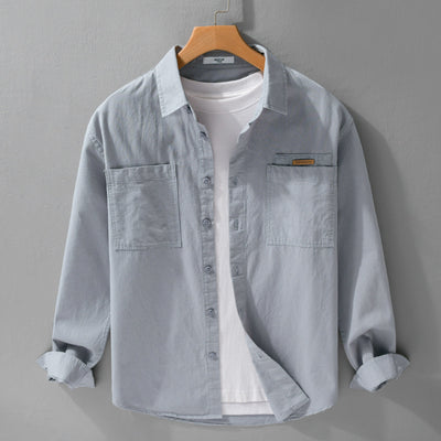 Camisa Casual Holgada de Manga Larga para Hombre - Versátil y Cómoda - Image 3