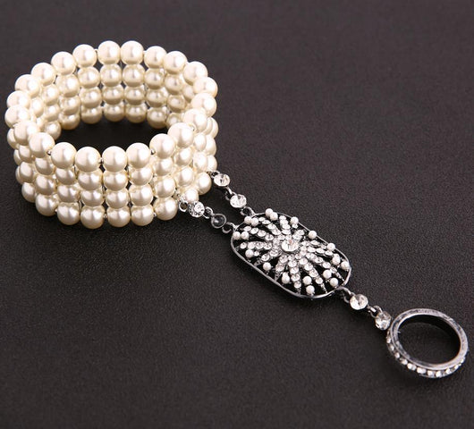 Pulsera de Perlas Gatsby con Cristal Brillante - Image 10