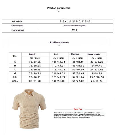 Camisa Casual de Manga Corta con Solapa para Hombre - Conjunto Versátil de Verano - Image 12