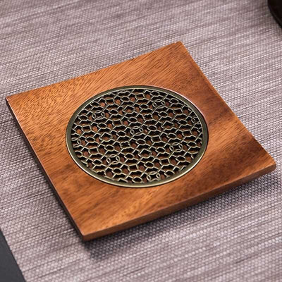 Posavasos de Madera de Nogal para Tetera - Protector de Mesa Premium - Image 13