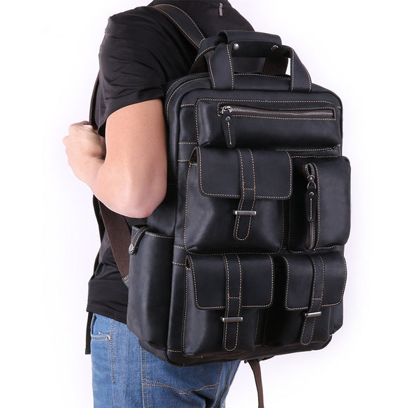 Bolsa de Cuero Crazy Horse Retro para Hombre