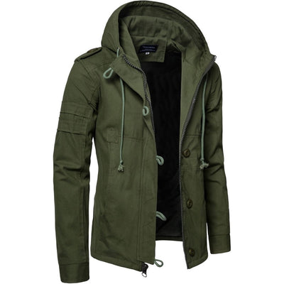 Chaqueta de Algodón con Capucha para Hombre