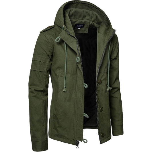 Chaqueta de Algodón con Capucha para Hombre