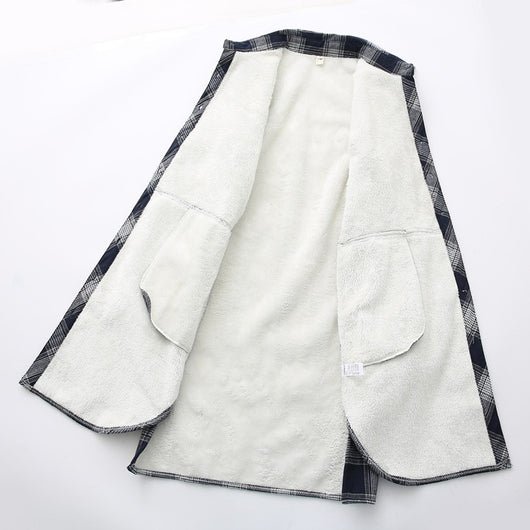 Camisa a Cuadros de Largo Medio para Mujer - Image 4