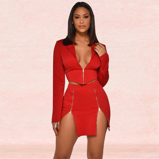 Traje Ejecutivo Escotado para Mujer - Diseño Europeo - Image 15