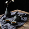Juego de Té de Cerámica Negra Artesanal