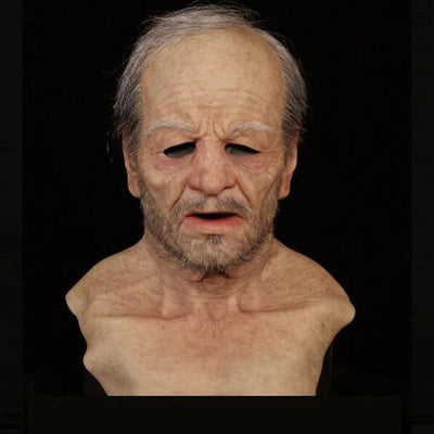 Máscara de Anciano con Cabello Blanco y Barba para Halloween - Image 23