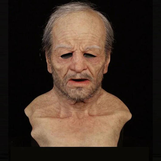 Máscara de Anciano con Cabello Blanco y Barba para Halloween - Image 23