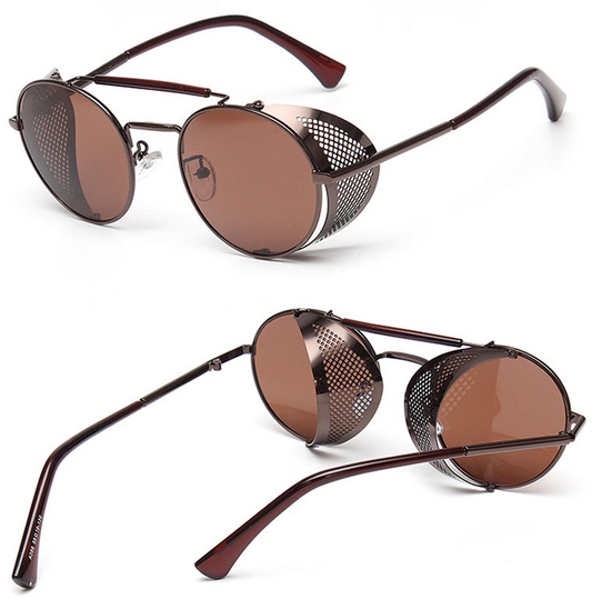 Gafas de Sol Steampunk Marrón Claro - Estilo Vintage Retro