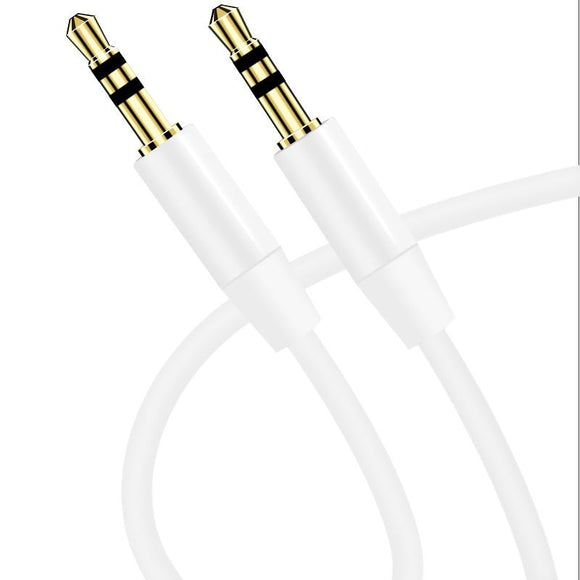 Cable Auxiliar 3.5mm Macho a Macho - Conexión Universal para Auto y Dispositivos