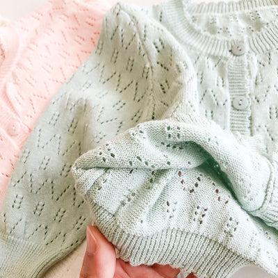 Cardigan Tejido para Niña con Detalles Calados y Manga Larga - Image 19