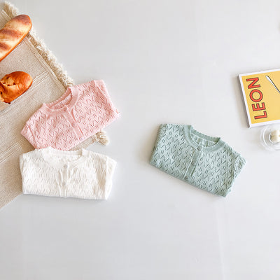 Cardigan Tejido para Niña con Detalles Calados y Manga Larga - Image 29