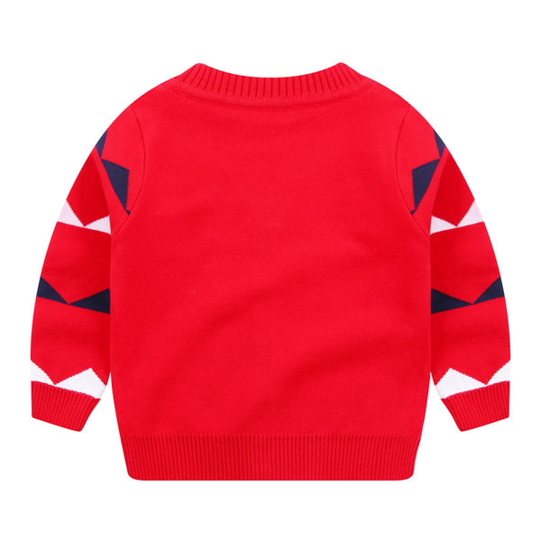Cardigan Escolar V-Cuello Abotonado para Niños