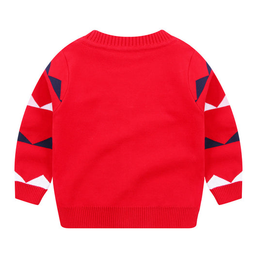 Cardigan Escolar V-Cuello Abotonado para Niños - Image 2