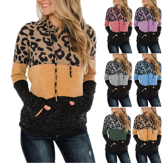 Sudadera Holgada con Estampado Mosaico y Capucha