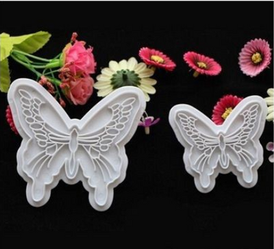 Molde Resorte Mariposa para Fondant - Cortador y Grabador 2 Piezas