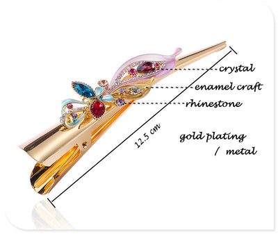 Pasador de Cabello Cristal Dorado Pintado - Image 10