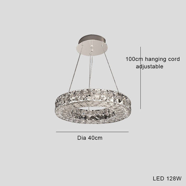 Lámpara de Araña LED Cristal Lujo Moderno Minimalista