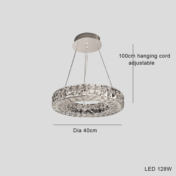 Lámpara de Araña LED Cristal Lujo Moderno Minimalista