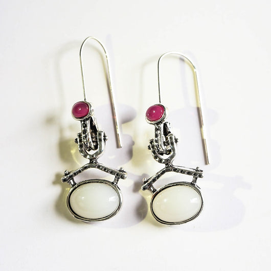 Aretes de Calcedonia y Amatista - Image 6