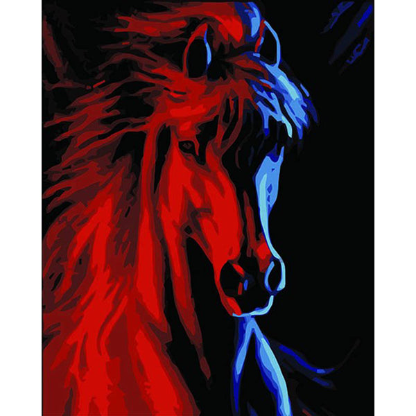 Kit Pintura por Números Caballo en Lienzo - Acrílicos Incluidos