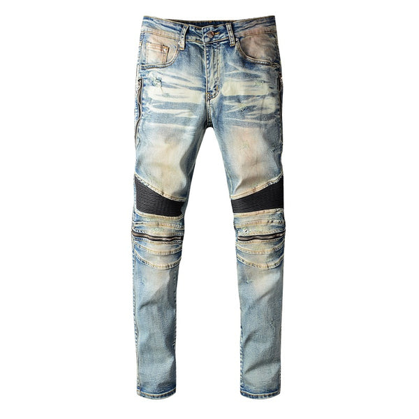 Jeans Slim Fit con Costuras en las Rodillas