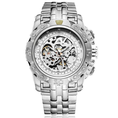 Reloj Mecánico de Acero Hueco con Pulsera de Acero Sólido - Image 13