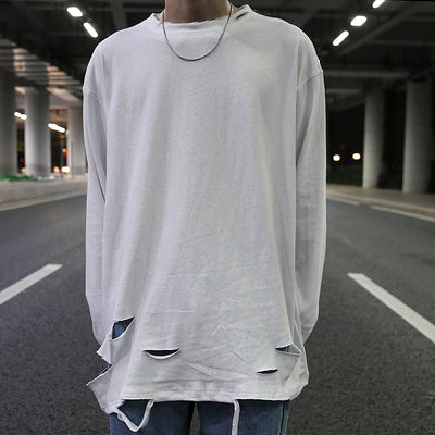Blusa Básica con Corte de Navaja y Detalles Calados