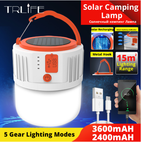 Lámpara Solar LED Recargable para Exteriores - Image 2
