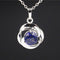 Natural Crystal Pequeño Flower Pendant Necklace Lapis lazuli