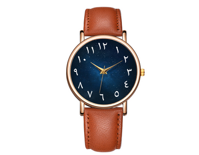 Reloj Unisex Dial Azul Oscuro con Numerales Árabes y Caja Dorada - Image 4