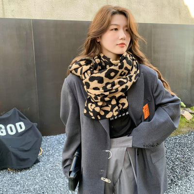 Bufanda Leopardo Moda Europa América - Cálida y Versátil para Mujer - Image 3